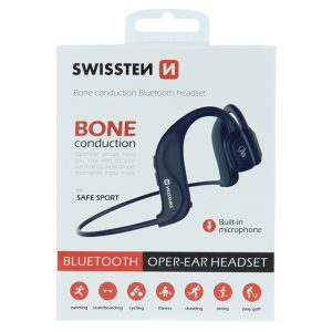 BLUETOOTH EARPHONES SWISSTEN BONE CONDUCTION BLUE