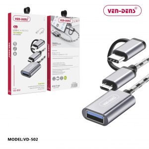 VEN-DENS 2IN1 MICRO +TYPE C TO USB 3.0 OTG CONNECTOR VD-502/OTG003