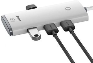 BASEUS HUB LITE SERIES 4IN1 2M USB-C 4XUSB 3.0 WHITE