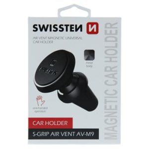 SWISSTEN MAGNETIC CAR VENT HOLDER S-GRIP AV-M9 BLACK