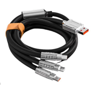 3IN1 UNIVERSAL CABLE 120W 6A  LIGHTNING + MICRO