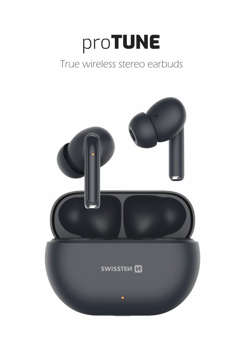 SWISSTEN BLUETOOTH TWS EARPHONES PRO TUNE BLACK - Image 2