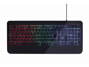 Gembird 'Rainbow' Illuminated Multimedia Keyboard, Black, US Layout - KB-UML-03