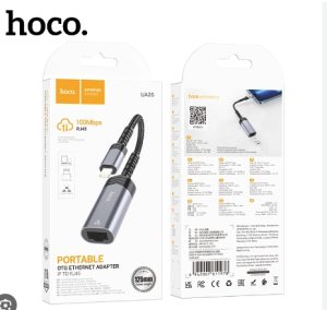HOCO UA26 LIGHTNING TO RJ45 OTG ETHERNET ADAPTER 1