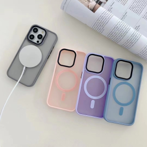 Suitable For iPhone Colorful Magnetic Back Case