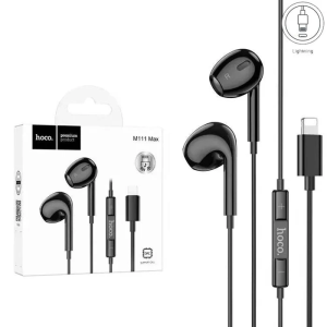 Hoco M111 Max Primero DCA Support Lighting Wired iPhone Earphones Black