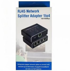 RJ45 Network Splitter Adapter 1 to 4 100/1000Mbps